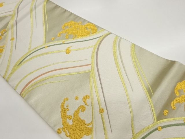 JAPANESE FUKURO OBI / WOVEN ROUGH WAVE